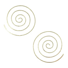 Load image into Gallery viewer, 18K. Green Gold Spiral Earrings | Large